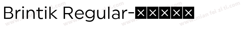 Brintik Regular字体转换